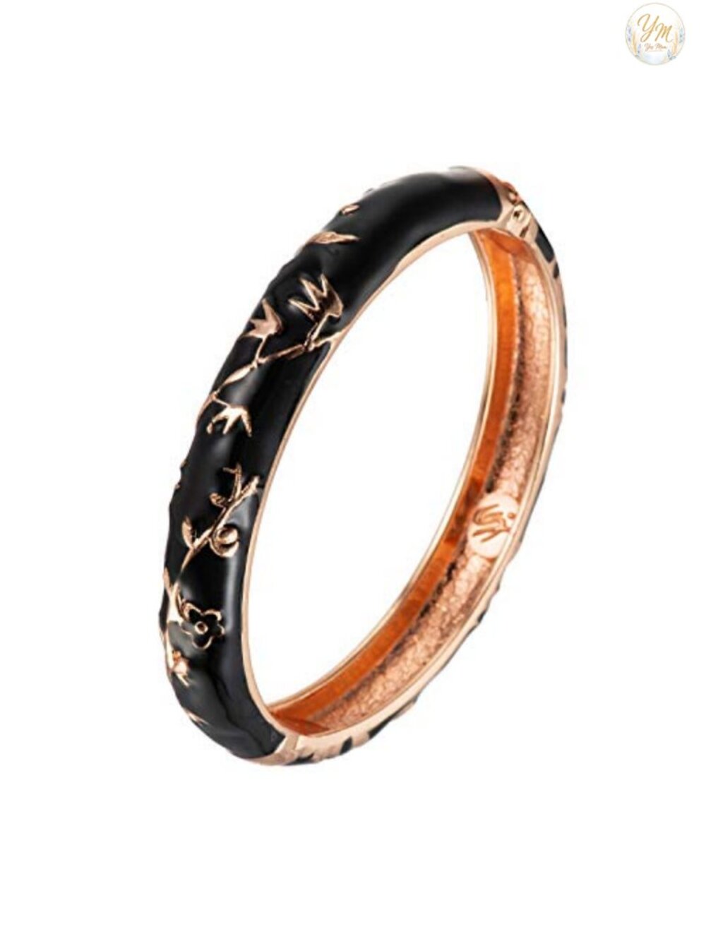Vintage Cloisonne Hinged Bangle Enamel Cuff Bracelet Gift for Women